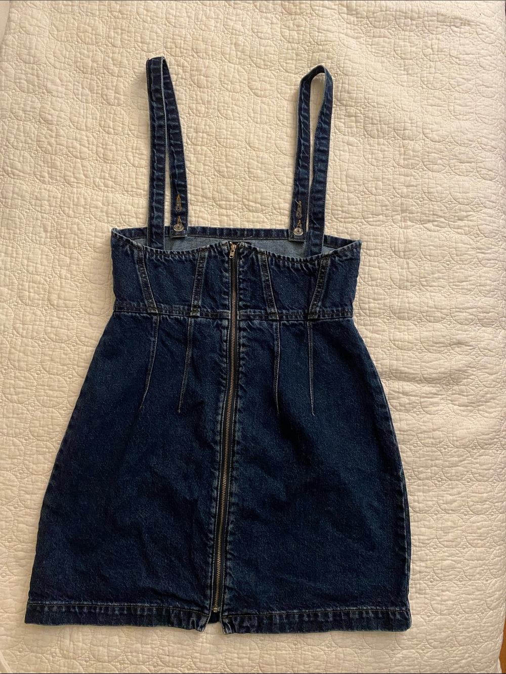 BDG Dark Blue Denim Zip-Front Mini Dress